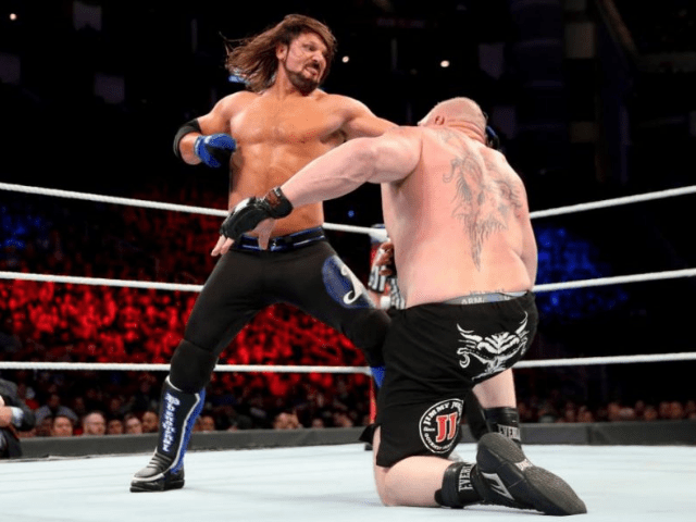 «C'était un vrai David contre Goliath» - AJ Styles revient sur Brock Lesnar Match