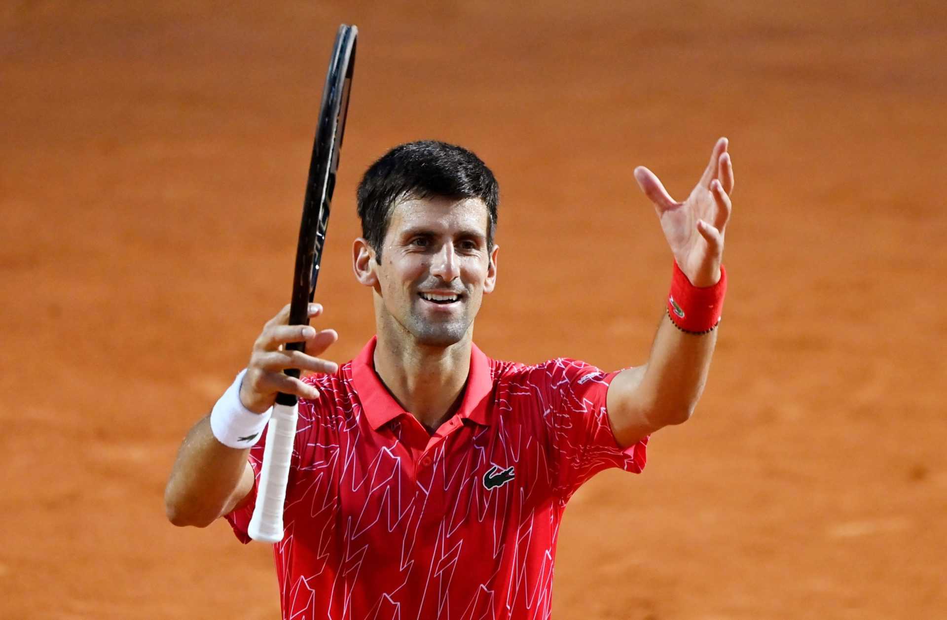 Novak Djokovic aux finales de l'Open d'Italie 2020