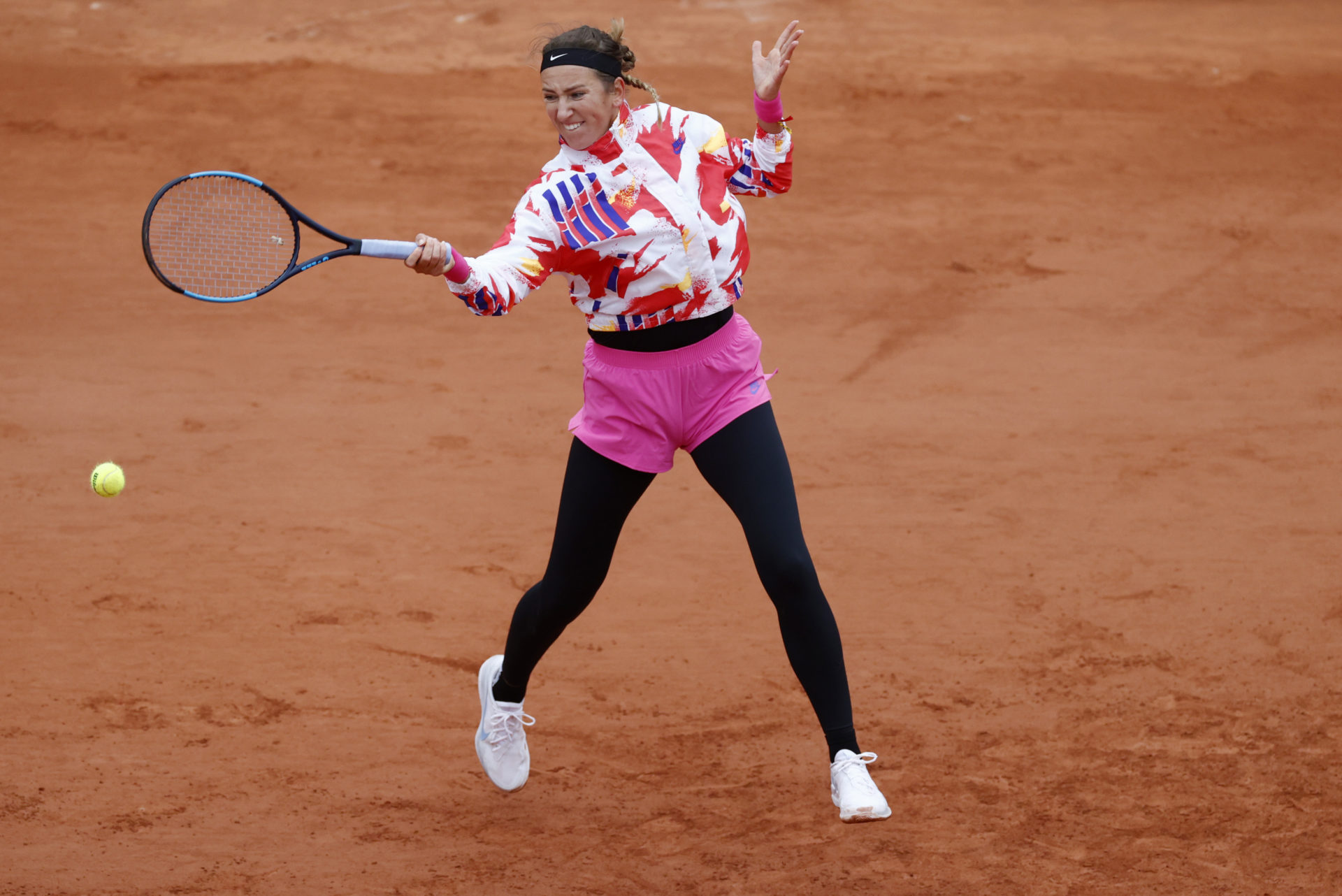 Victoria Azarenka en action à Roland-Garros 2020