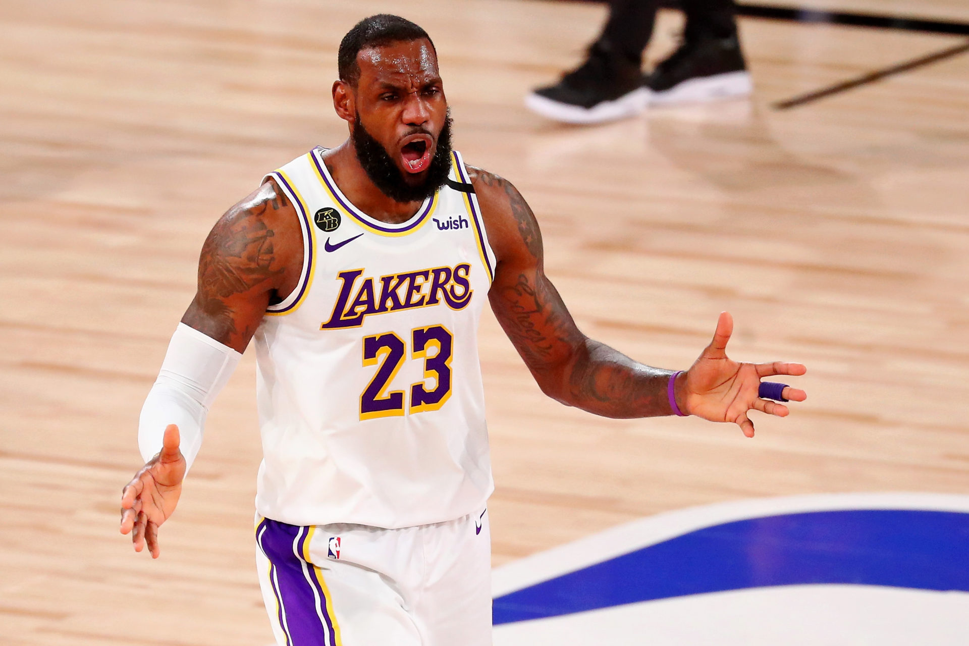 LeBron James animé lors des finales Los Angeles Lakers vs Miami Heat NBA 2020