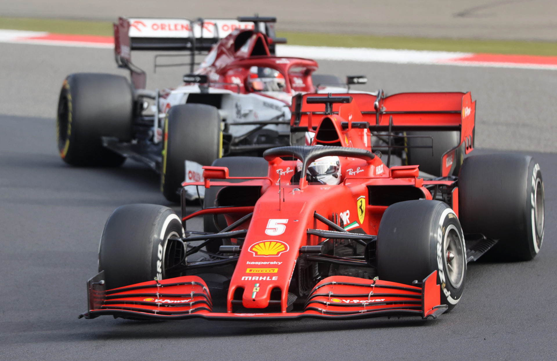 Sebastian Vettel en course dans le Grand Prix de l'Eifel