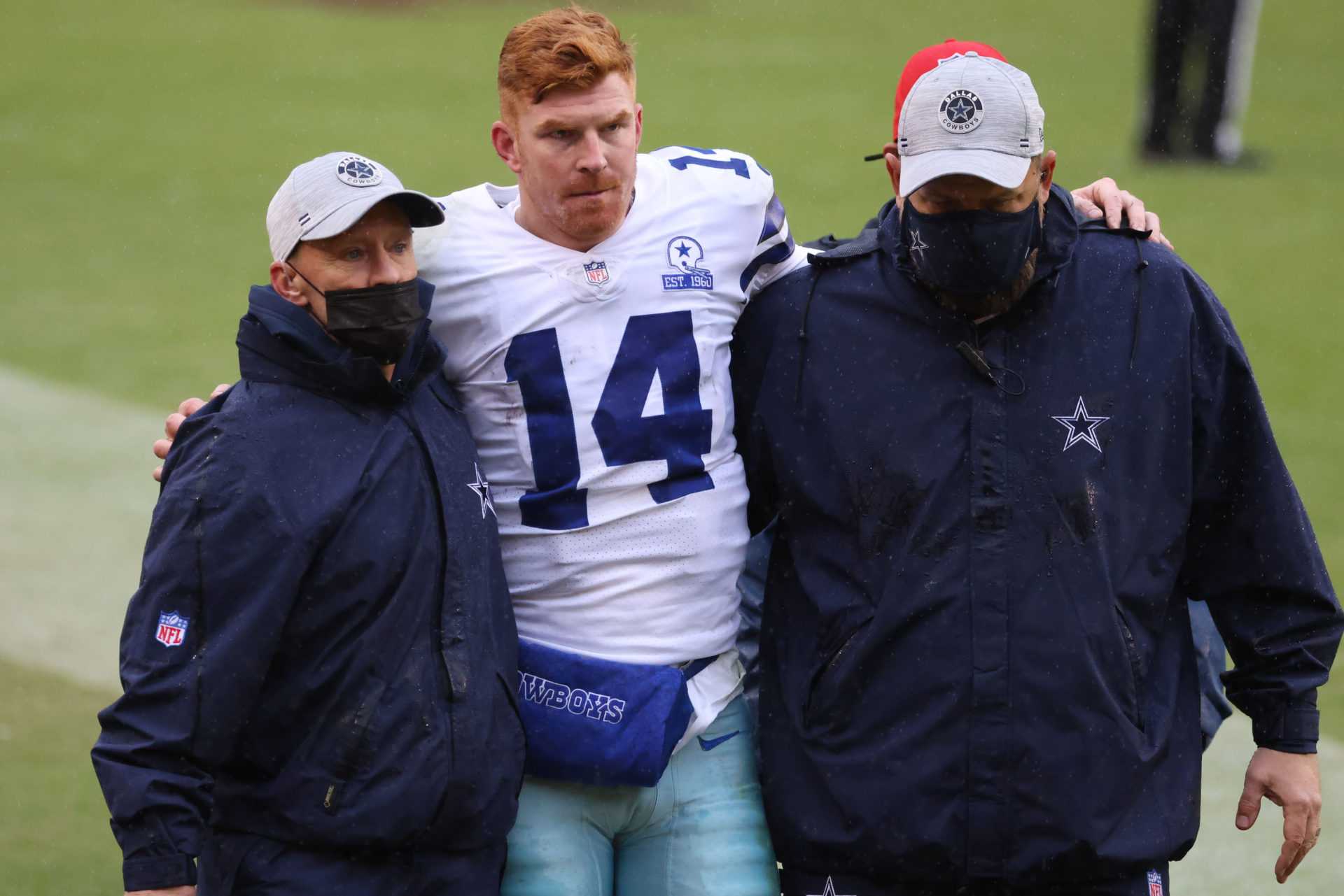 Dallas Cowboys backup quarterback Andy Dalton pictured against Washington Football Team.