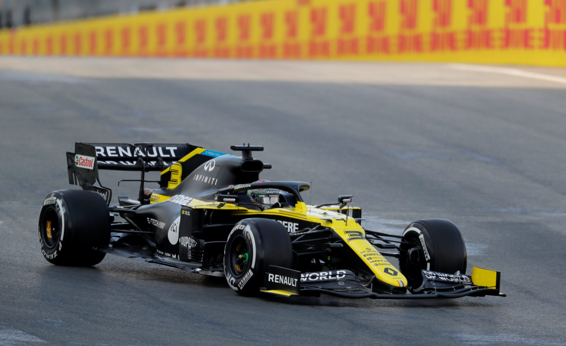 Pilote Renault F1 Daniel Ricciardo lors de la pratique du Grand Prix de Turquie