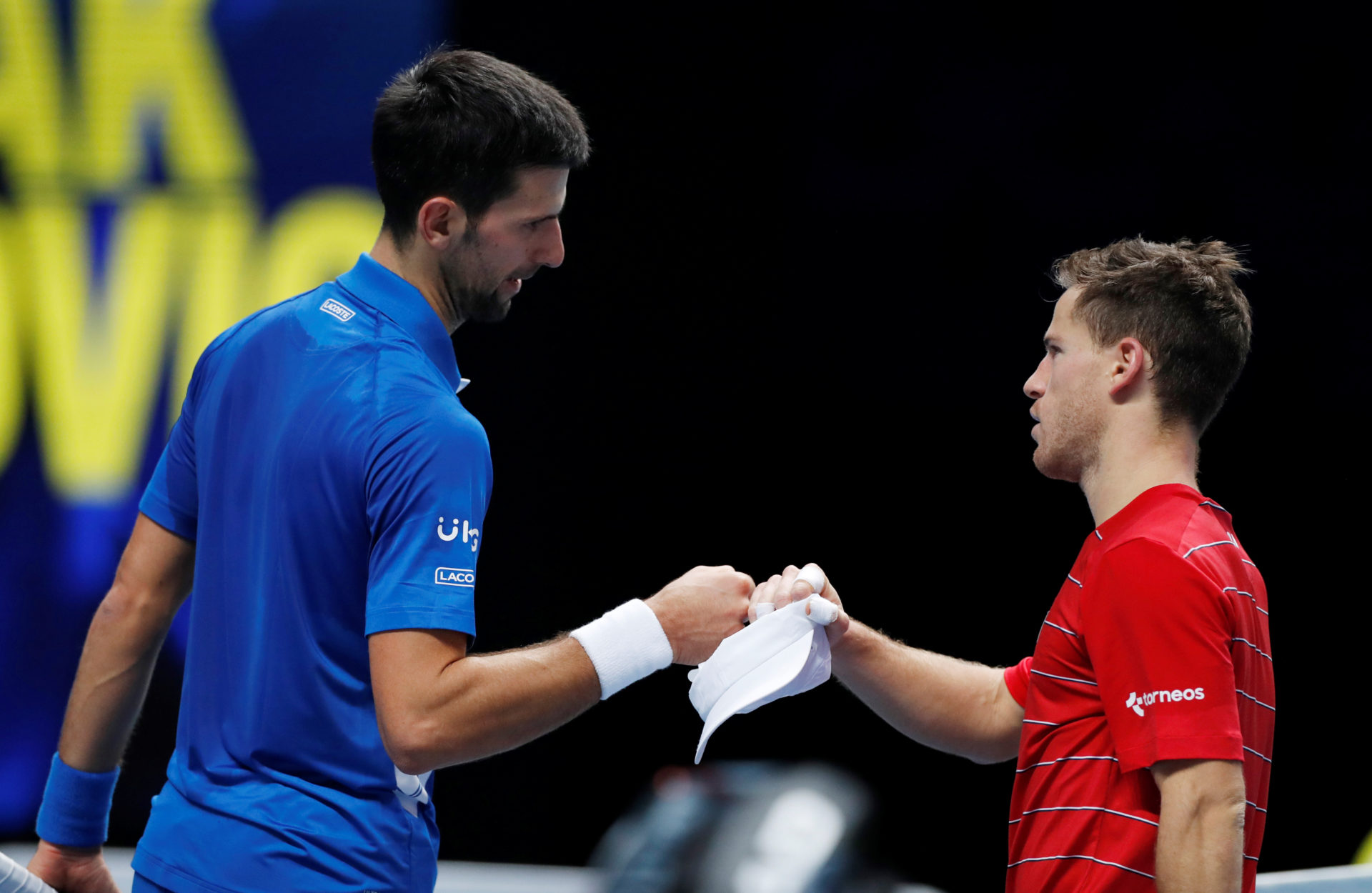 Diego Schwartzman et Novak Djokovic aux finales ATP 2020