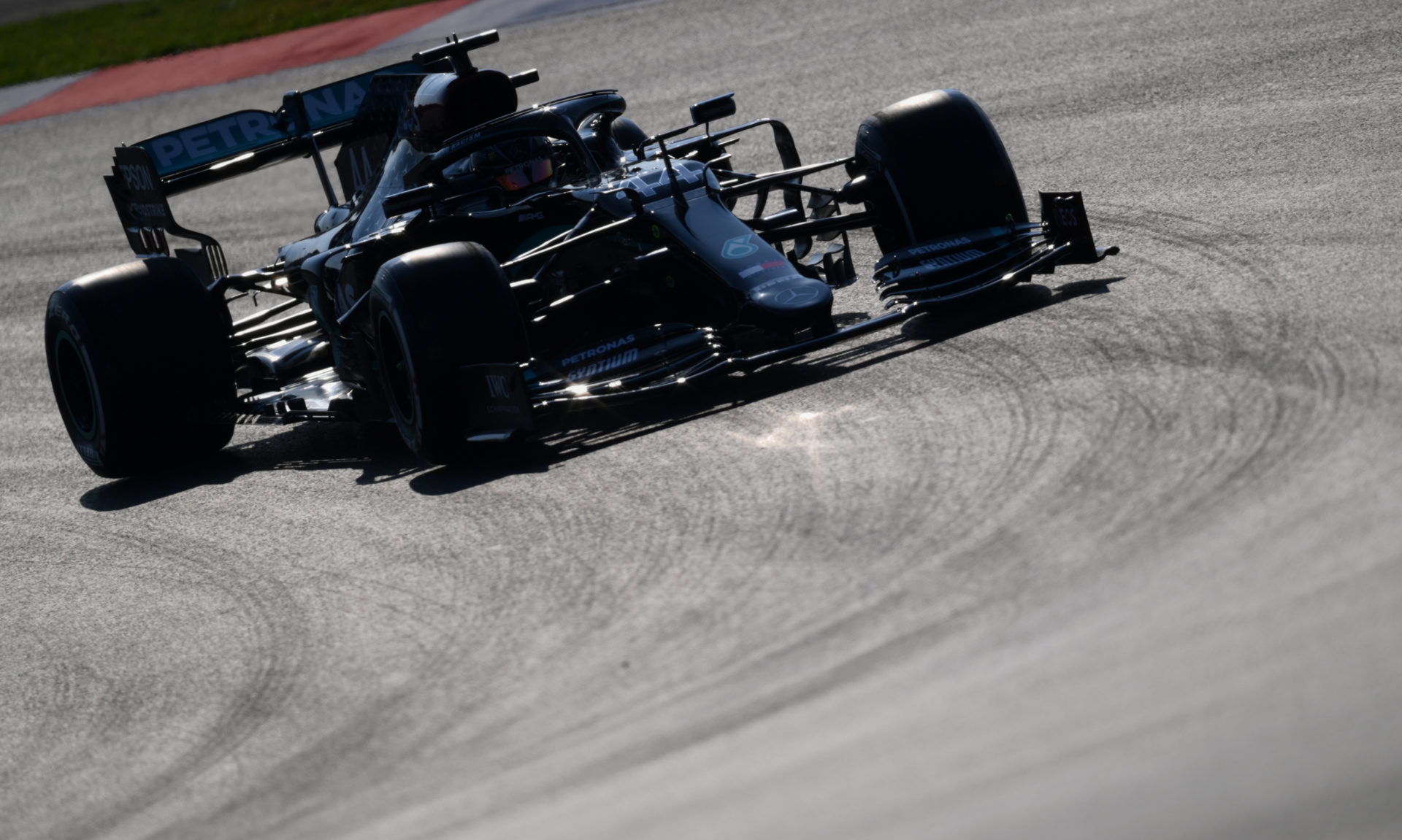 Lewis Hamilton lors de la séance d'essais du Grand Prix de Turquie F1