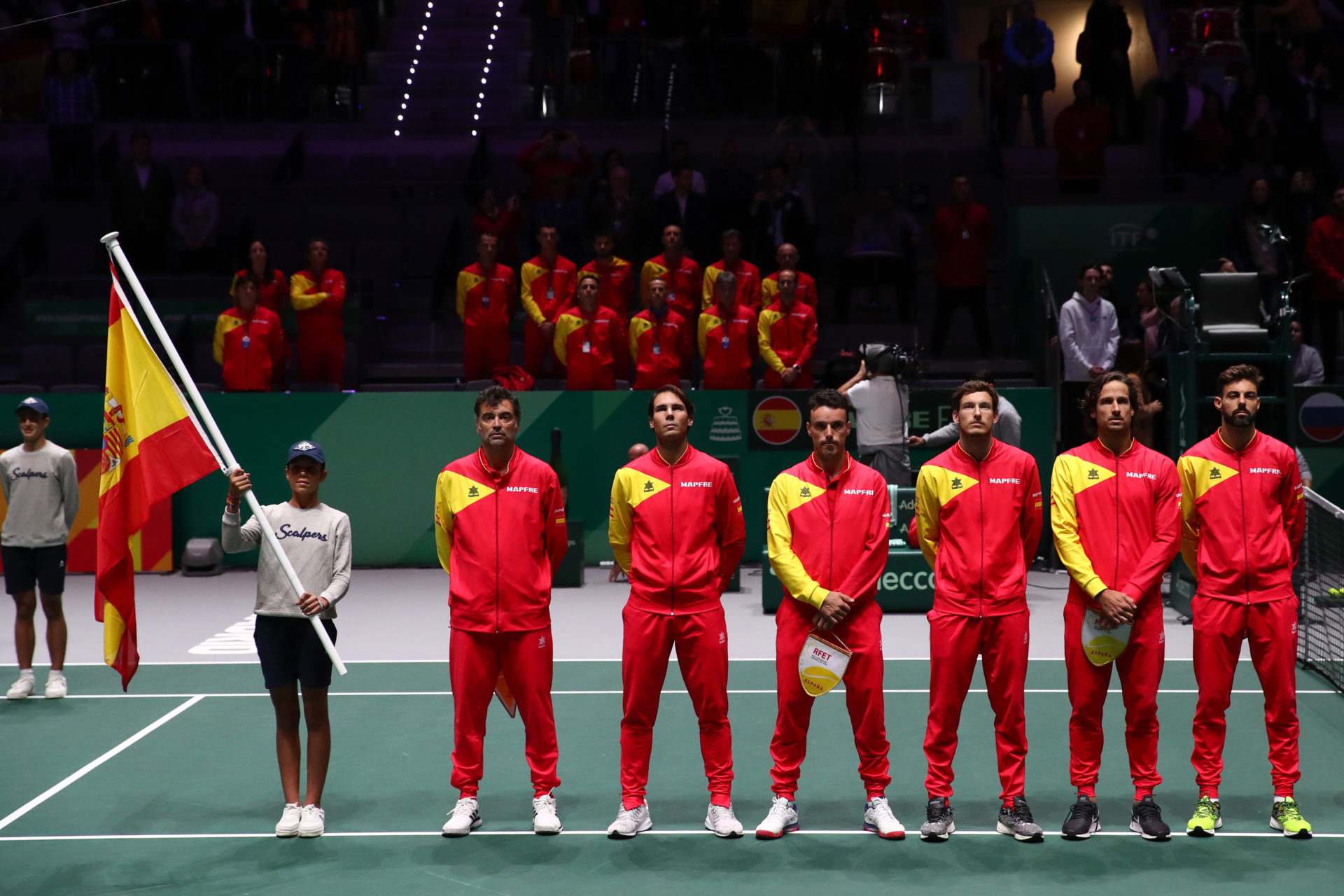 Roberto Bautista Agut, Rafael Nadal et l'équipe espagnole de Coupe Davis