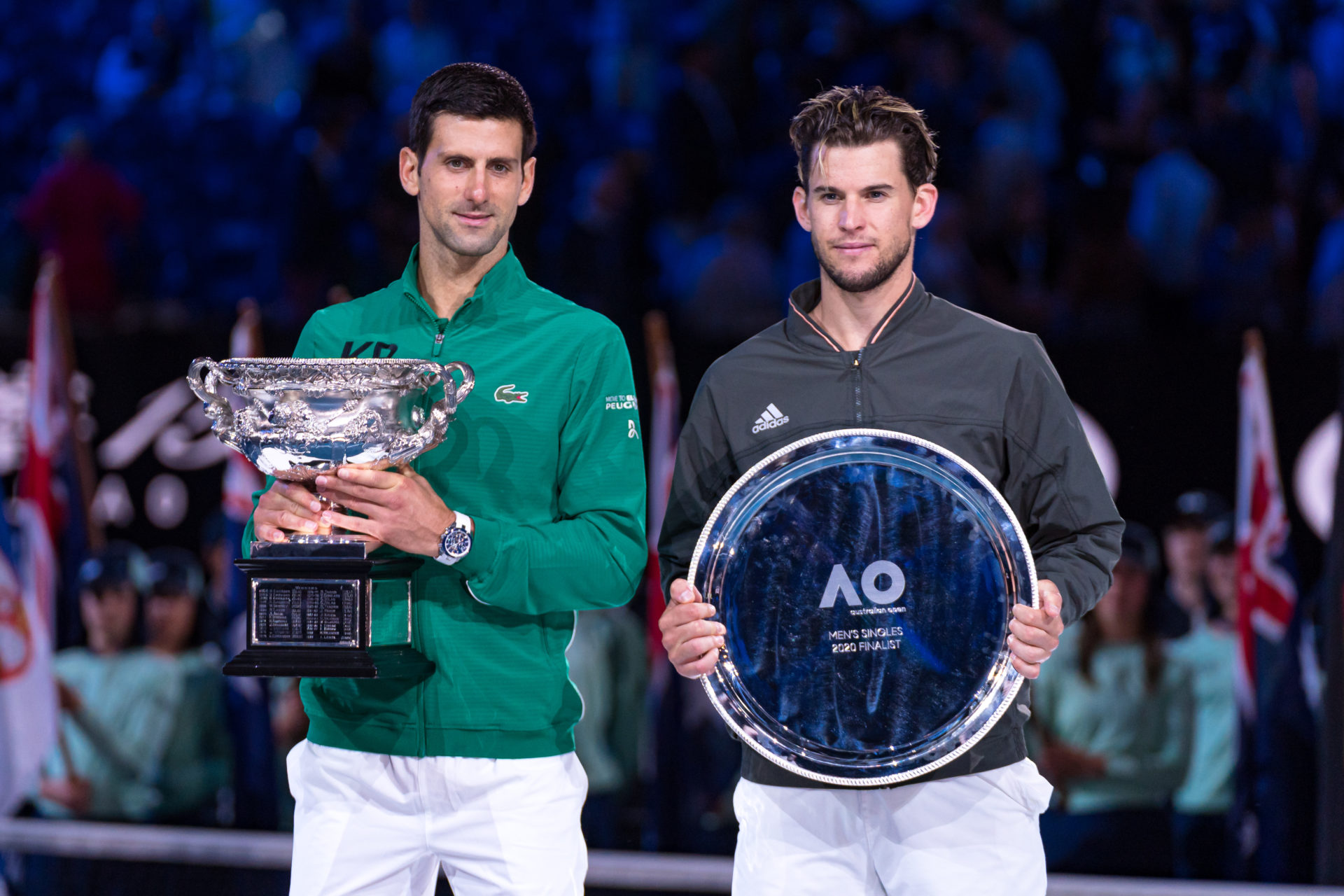 Dominic Thiem et Novak Djokovic - Open d'Australie 2020