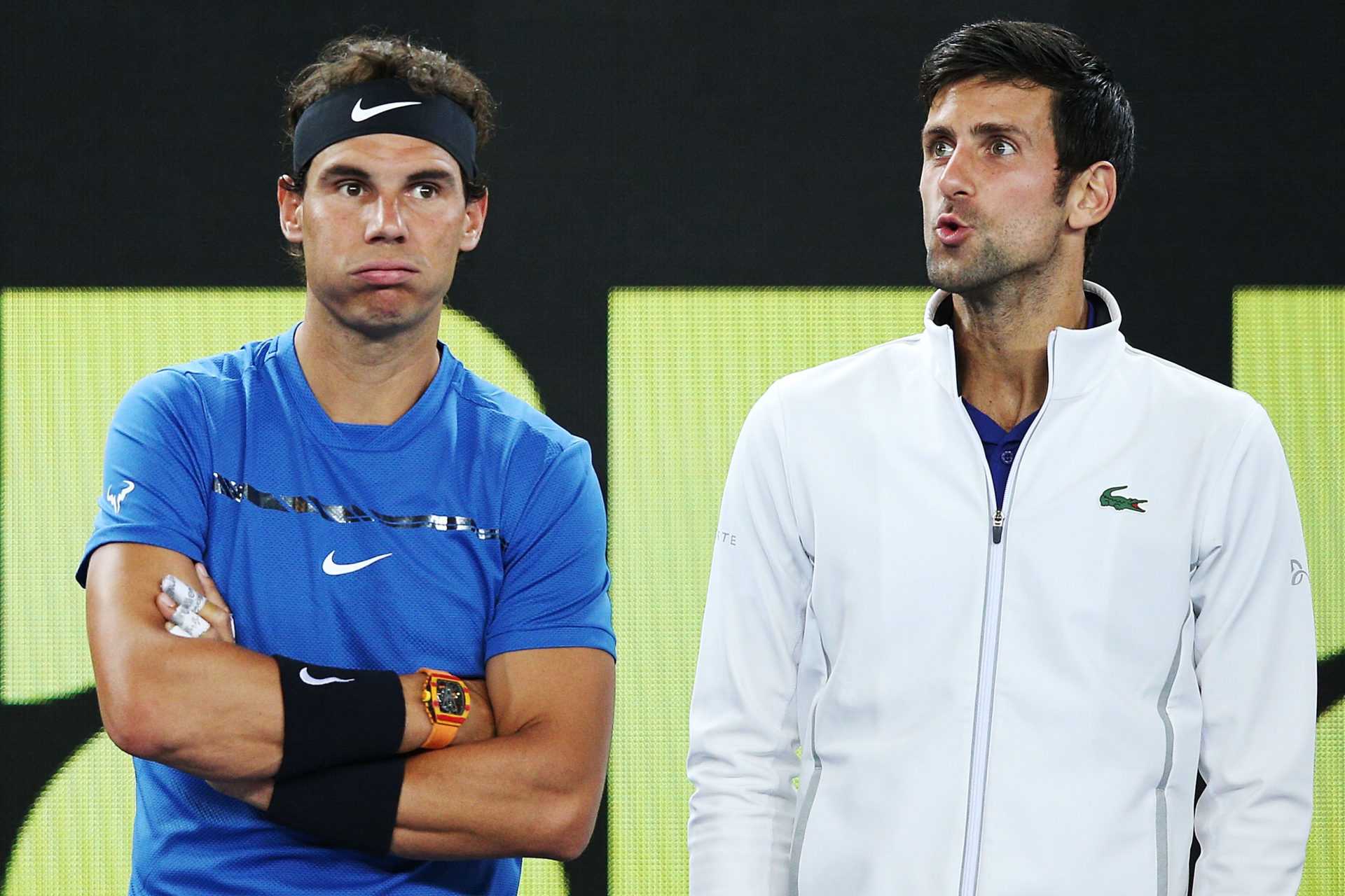 Novak Djokovic et Rafael Nadal à l'Open d'Australie