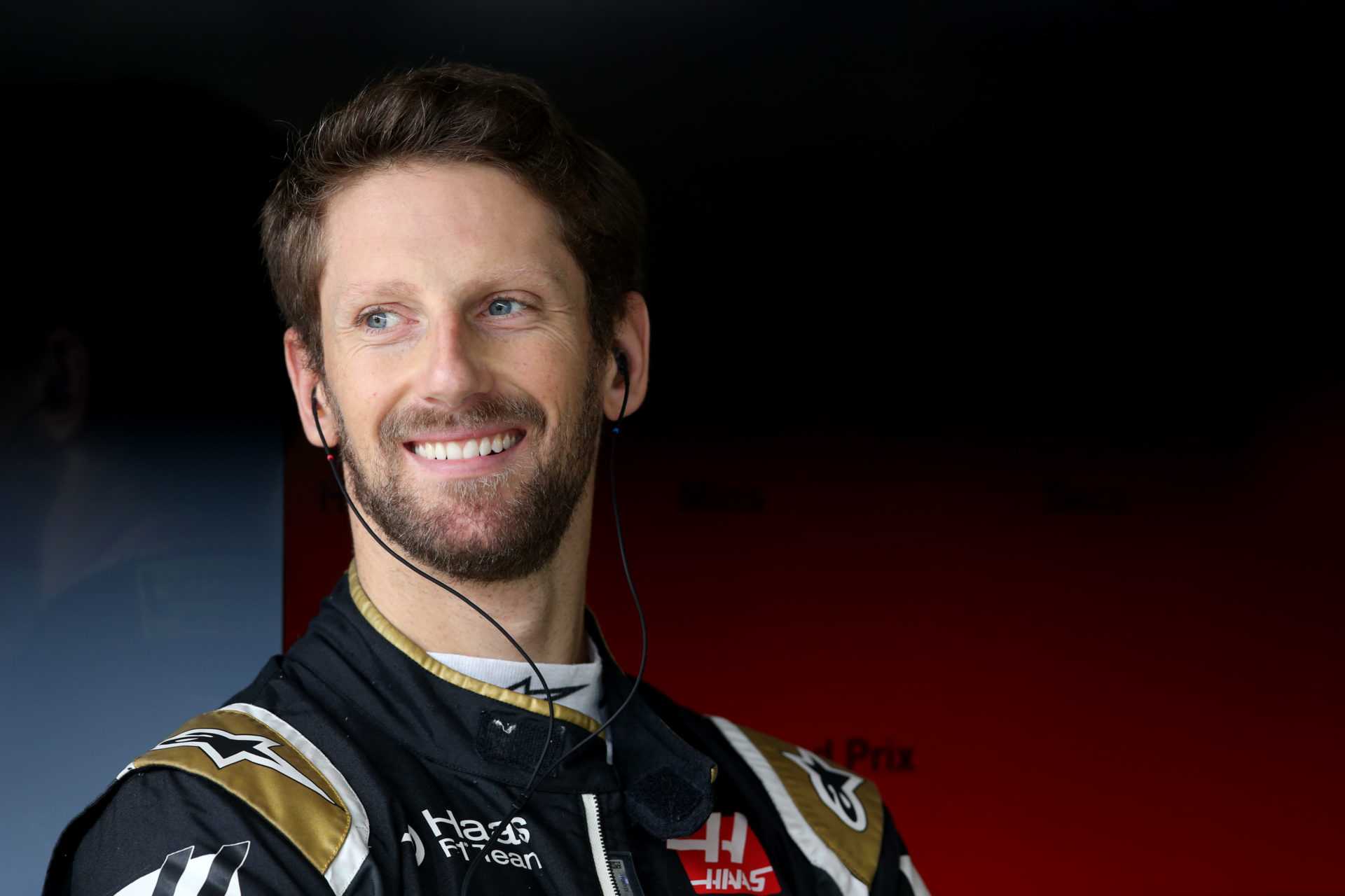 Romain Grosjean est tout sourire avant la course au Brésil