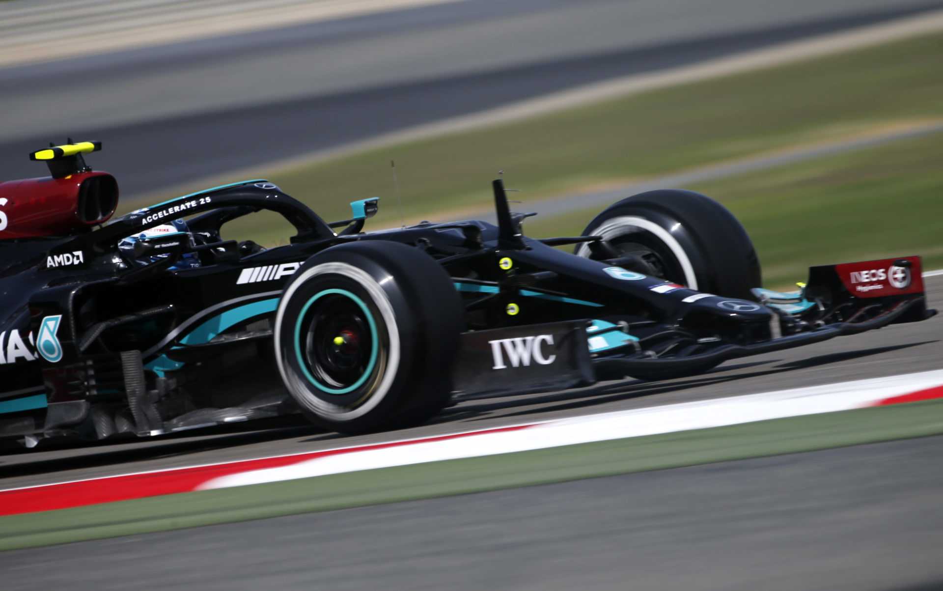 Valtteri Bottas de Mercedes F1 en action lors du premier jour des tests de pré-saison