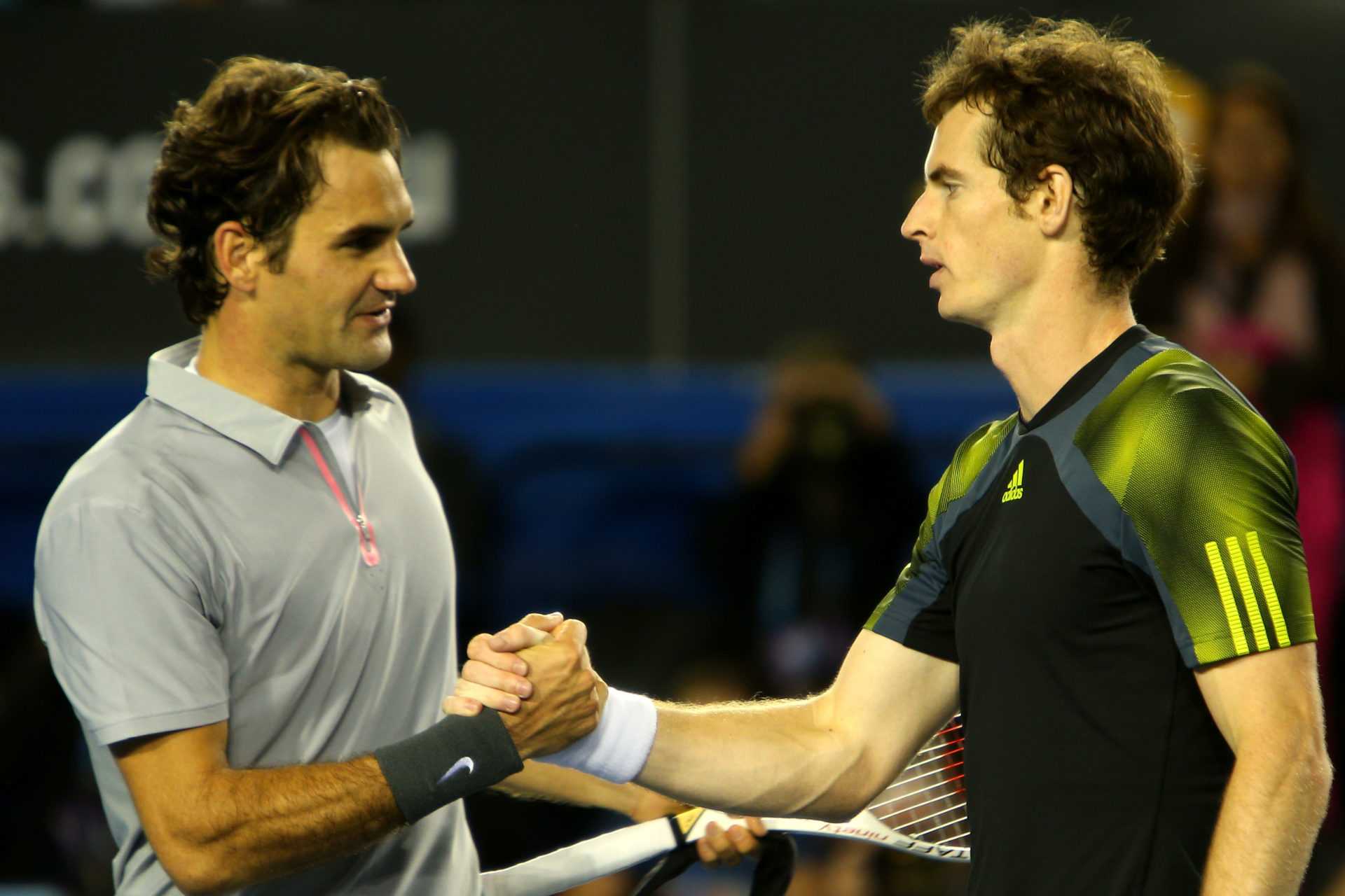 Roger Federer et Andy Murray à l'Open d'Australie 2013