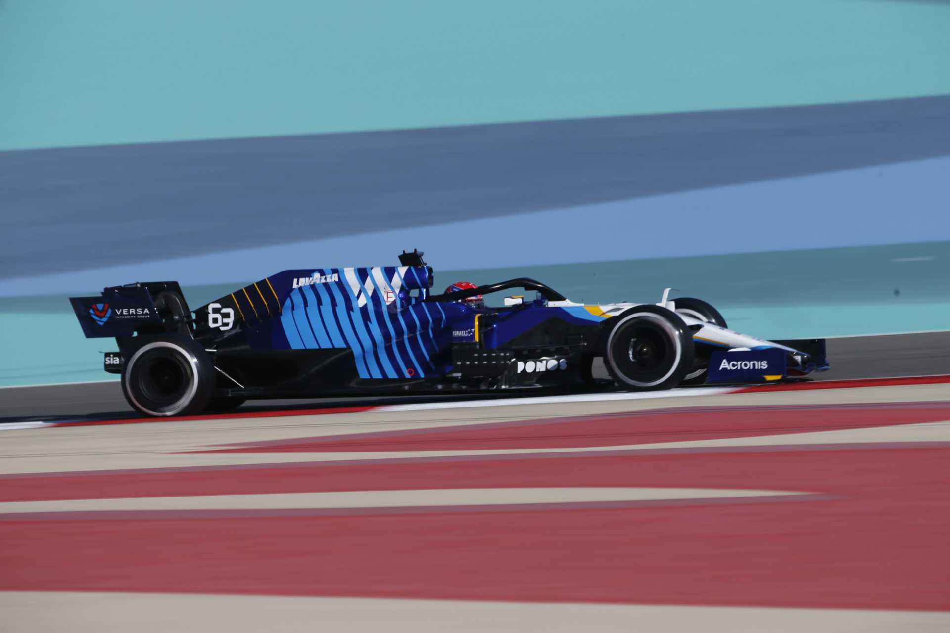 George Russell lors des tests de pré-saison F1 2021 pour Williams