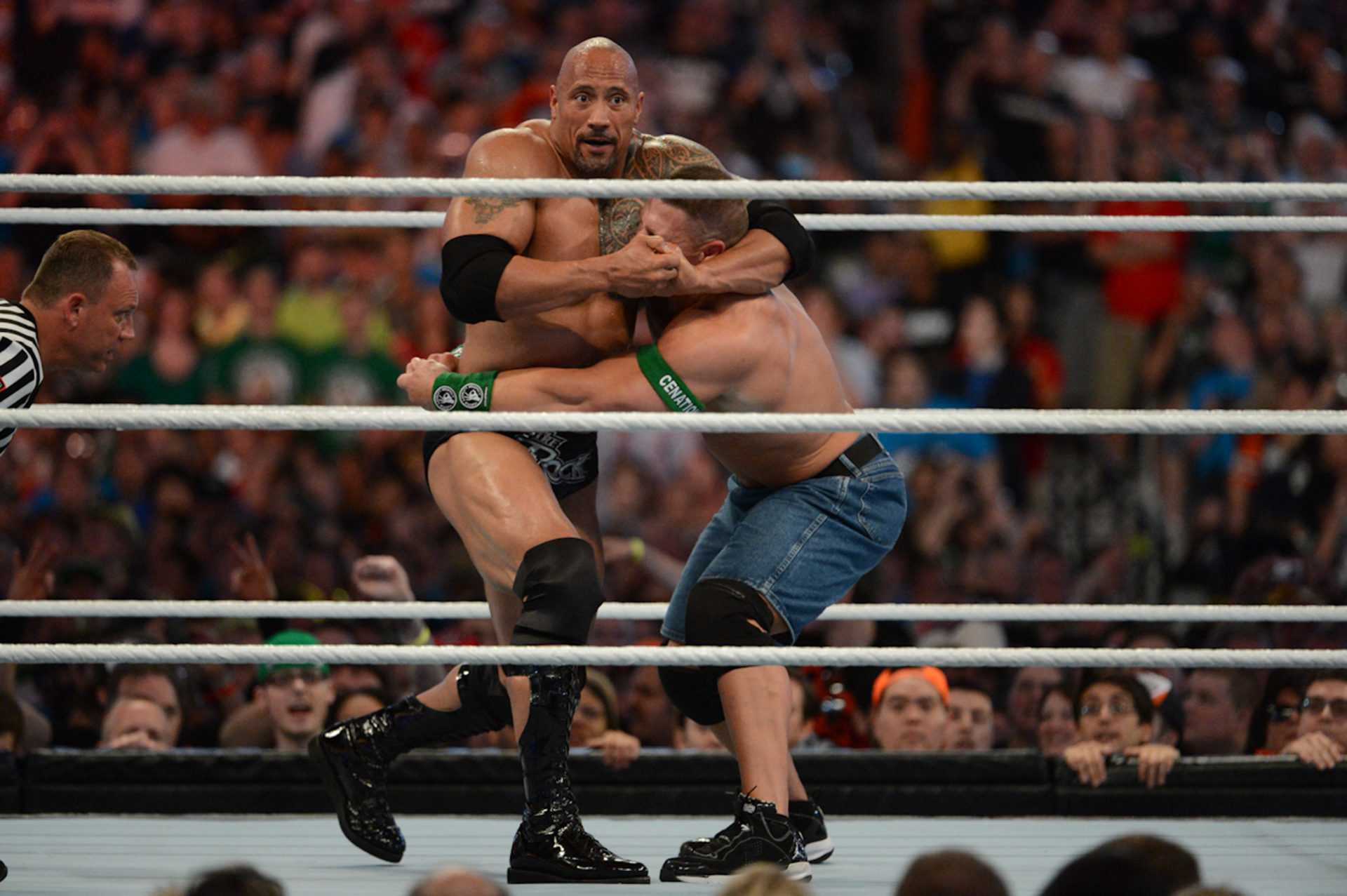 Dwayne The Rock Johnson contre John Cena à WrestleMania