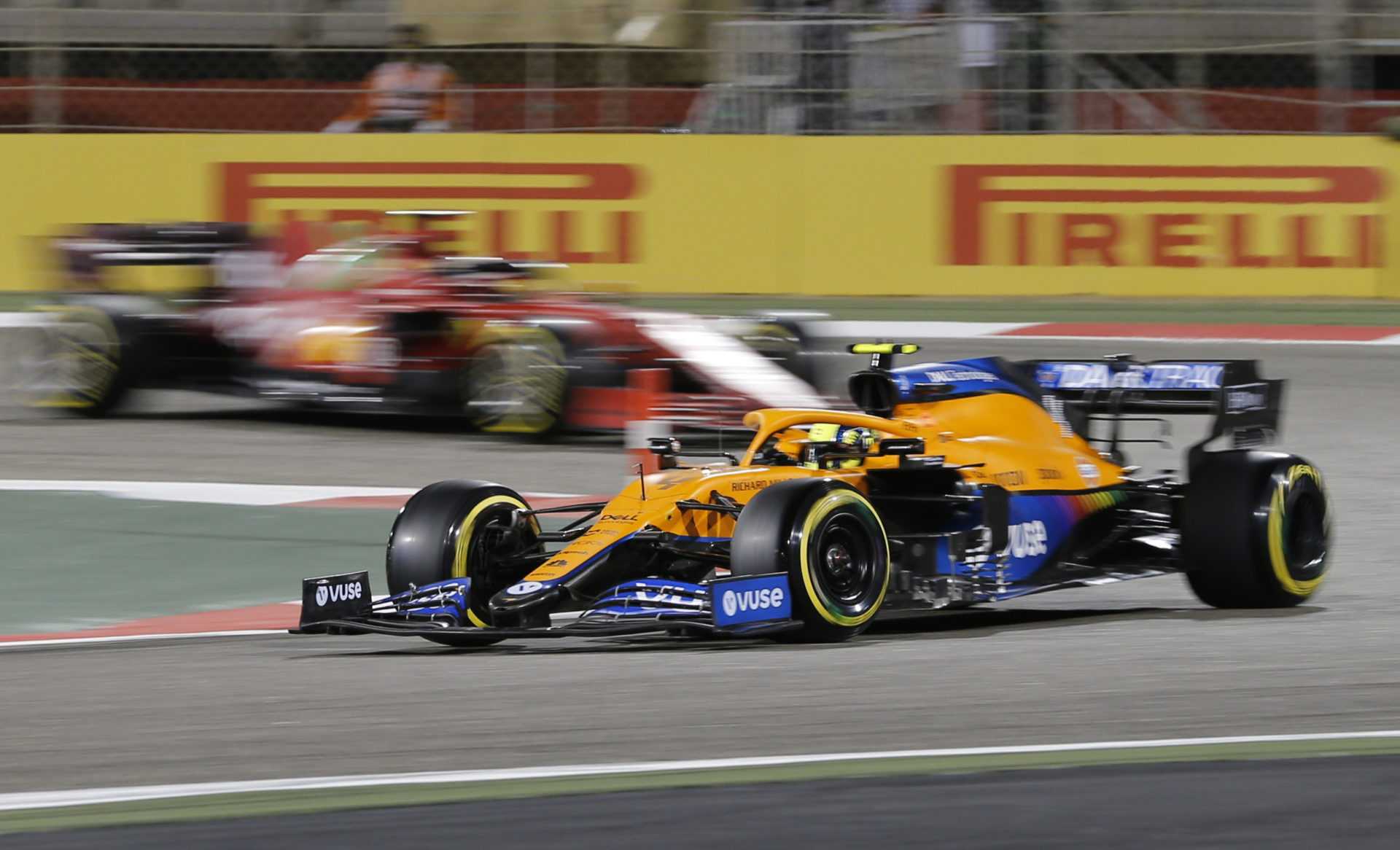Lando Norris pendant la course au GP de Bahreïn