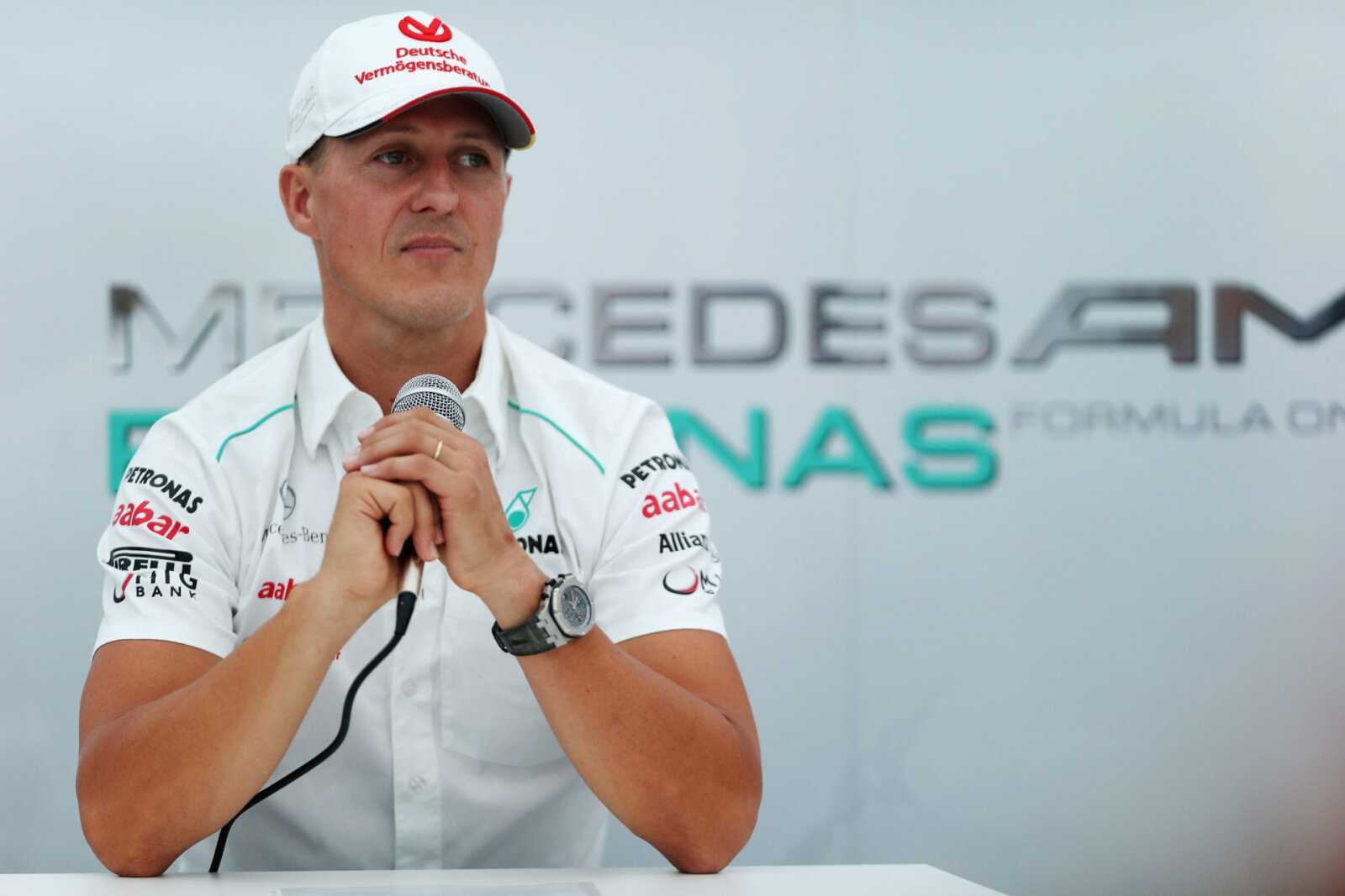 Michael Schumacher annonçant sa retraite en 2012