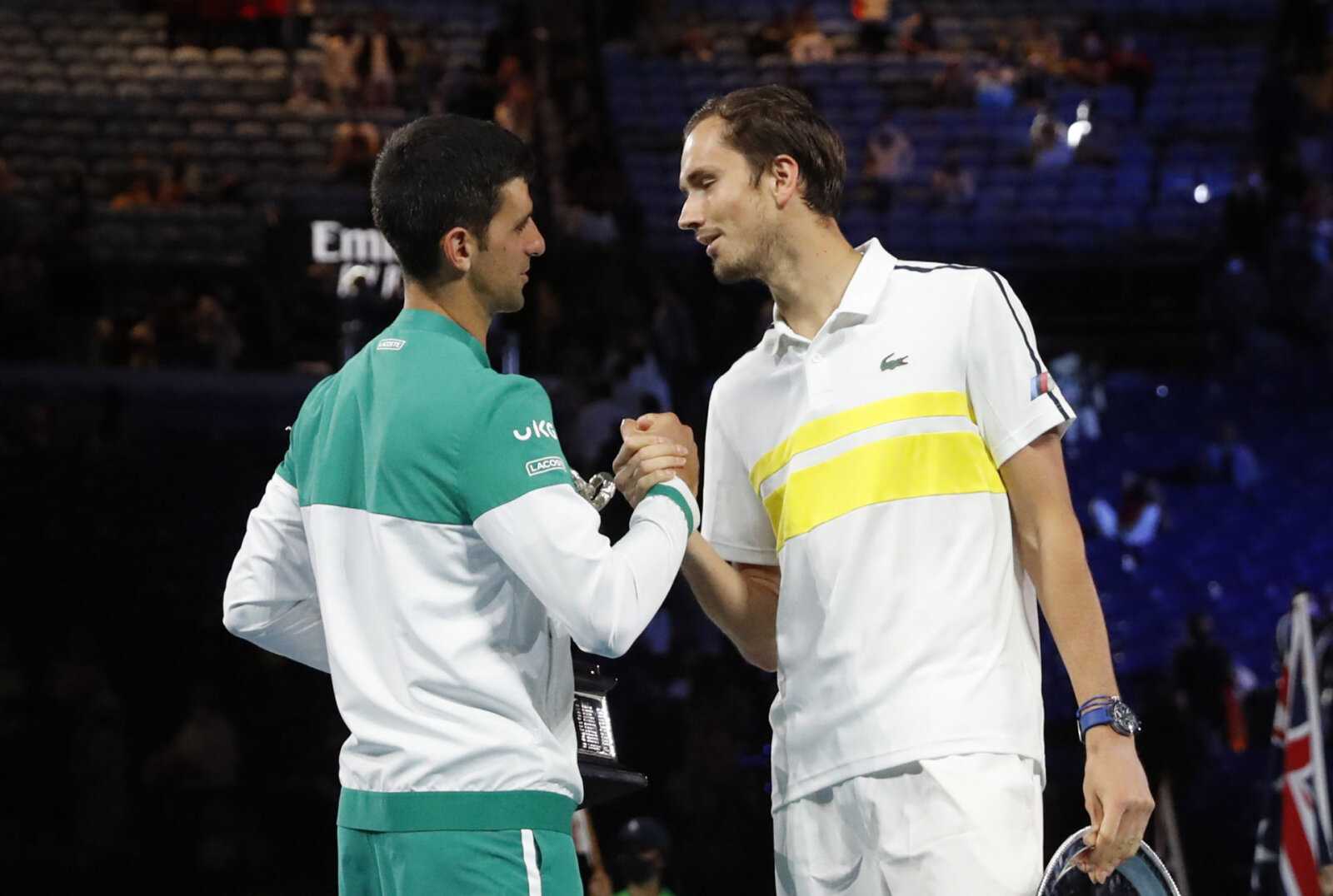 Novak Djokovic et Daniil Medvedev