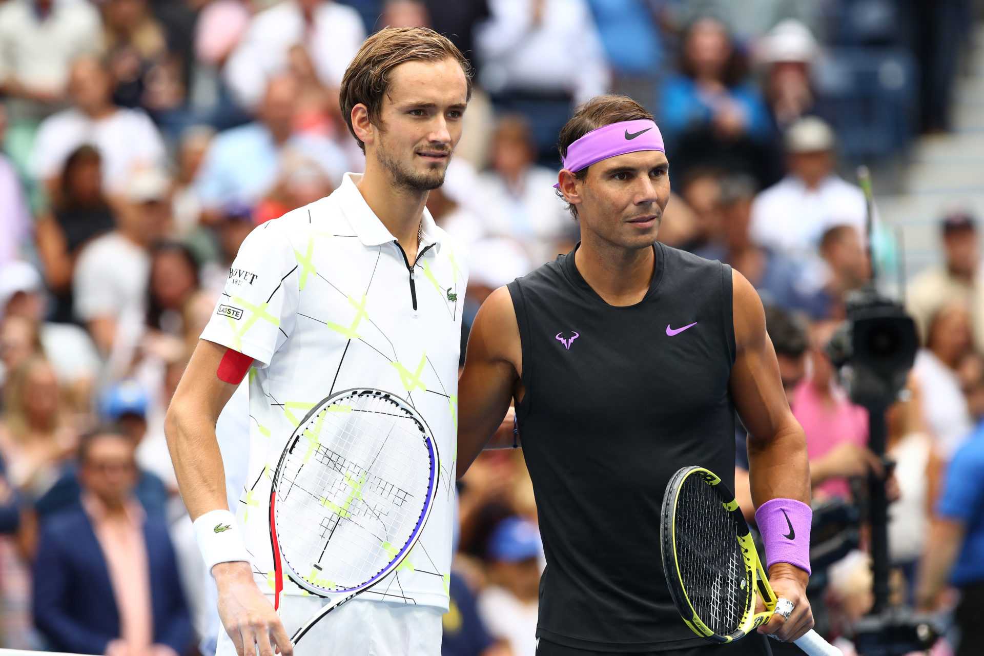 Rafael Nadal et Daniil Medvedev à l'US Open 2019