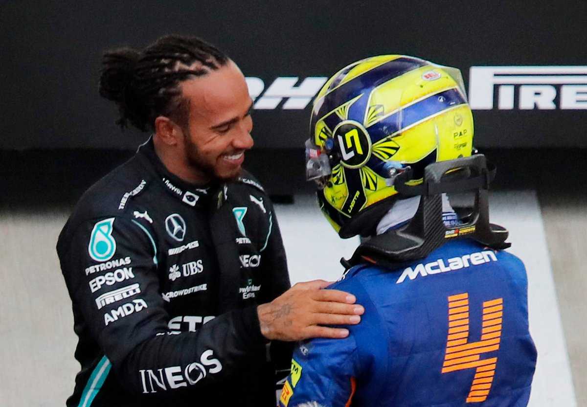 REGARDER: Lando Norris montre sa classe à Lewis Hamilton malgré le chagrin du GP de Russie
