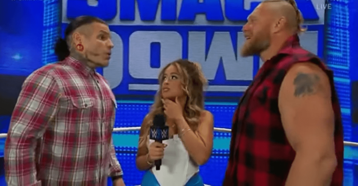 Voici comment le segment Backstage de Brock Lesnar et Jeff Hardy sur WWE SmackDown a pris vie