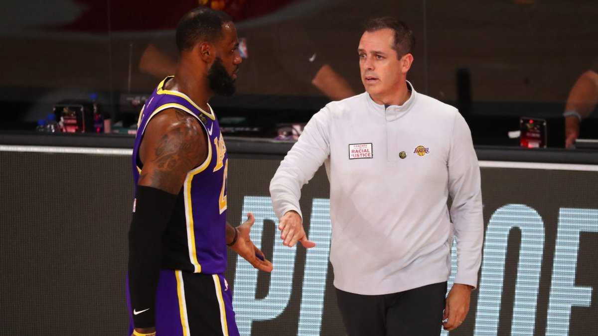 Le propriétaire des Lakers fait le point sur l'avenir de l'entraîneur-chef Frank Vogel