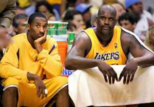 Kobe Bryant abusant de ses coéquipiers des Lakers a provoqué une forte réaction de Shaquille O'Neal à la télévision en direct dans des images découvertes