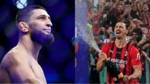 La star de l'UFC nouvellement mariée Khamzat Chimaev réagit alors que son compatriote de 40 ans Zlatan Ibrahimovic remporte gros