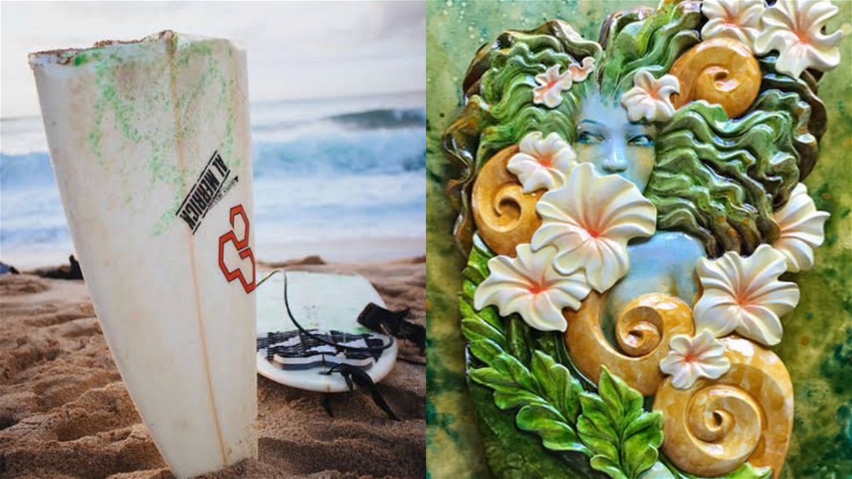 En images : un artiste unique en son genre transforme de vieilles planches de surf en une forme d'art complètement unique